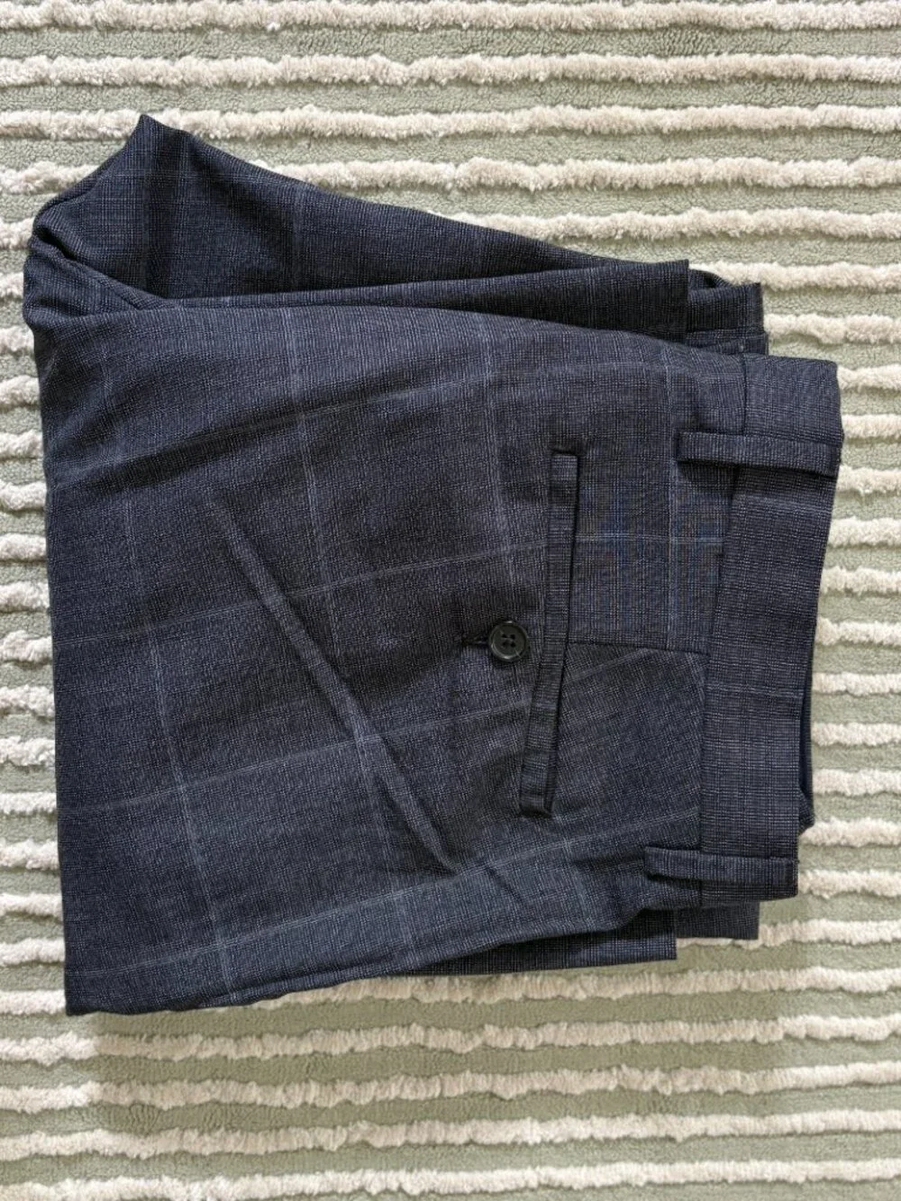 Banana Republic Slim Fit Stretch Wool Plaid Dress Pants - 32x32 BR+